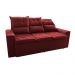 Sofá 3 Lugares Retrátil e Reclinável 2,00m Cama inBox Smal com bordado pantográfico Suede Vermelho