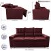 Sofá 3 Lugares Retrátil e Reclinável 2,00m Cama inBox Smal com bordado pantográfico Suede Vinho