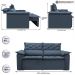 Sofá 3 Lugares Retrátil e Reclinável Cama inBox Compact 1,80m Velusoft Azul