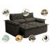 Sofá 3 Lugares Retrátil e Reclinável Cama inBox Compact 1,80m Velusoft Café