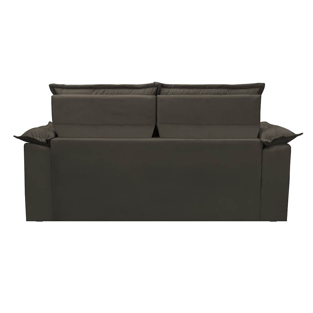 Sofá 3 Lugares Retrátil e Reclinável Cama inBox Compact 1,80m Velusoft Café