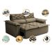 Sofá 3 Lugares Retrátil e Reclinável Cama inBox Compact 1,80m Velusoft Castor