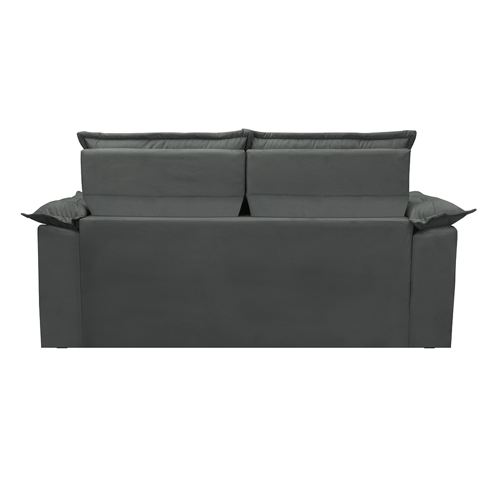 Sofá 3 Lugares Retrátil e Reclinável Cama inBox Compact 1,80m Velusoft Cinza