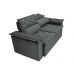 Sofá 3 Lugares Retrátil e Reclinável Cama inBox Compact 1,80m Velusoft Cinza