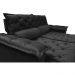 Sofá 3 Lugares Retrátil e Reclinável Cama inBox Compact 1,80m Velusoft Preto