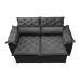 Sofá 3 Lugares Retrátil e Reclinável Cama inBox Compact 1,80m Velusoft Preto