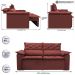 Sofá 3 Lugares Retrátil e Reclinável Cama inBox Compact 1,80m Velusoft Vermelho