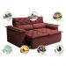 Sofá 3 Lugares Retrátil e Reclinável Cama inBox Compact 1,80m Velusoft Vermelho