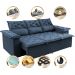 Sofá 3 Lugares Retrátil e Reclinável Cama inBox Compact 2,00m Velusoft Azul