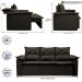 Sofá 3 Lugares Retrátil e Reclinável Cama inBox Compact 2,00m Velusoft Café