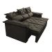 Sofá 3 Lugares Retrátil e Reclinável Cama inBox Compact 2,00m Velusoft Café