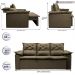 Sofá 3 Lugares Retrátil e Reclinável Cama inBox Compact 2,00m Velusoft Castor