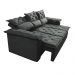 Sofá 3 Lugares Retrátil e Reclinável Cama inBox Compact 2,00m Velusoft Cinza