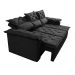 Sofá 3 Lugares Retrátil e Reclinável Cama inBox Compact 2,00m Velusoft Preto