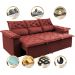 Sofá 3 Lugares Retrátil e Reclinável Cama inBox Compact 2,00m Velusoft Vermelho