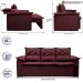 Sofá 3 Lugares Retrátil e Reclinável Cama inBox Compact 2,00m Velusoft Vinho