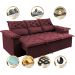 Sofá 3 Lugares Retrátil e Reclinável Cama inBox Compact 2,00m Velusoft Vinho