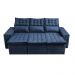 Sofá 3 Lugares Retrátil e Reclinável Cama inBox Senses 2,00m Velusoft Azul
