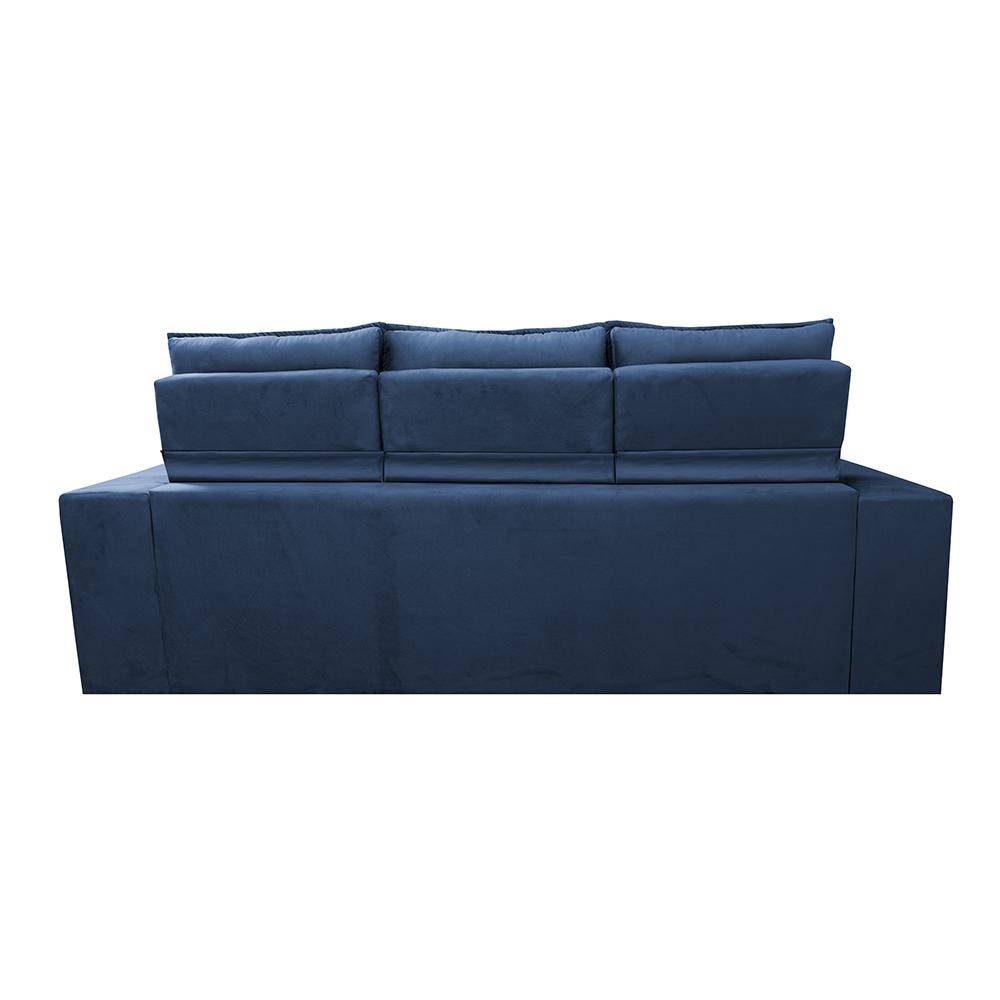 Sofá 3 Lugares Retrátil e Reclinável Cama inBox Senses 2,00m Velusoft Azul