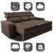 Sofá 3 Lugares Retrátil e Reclinável Cama inBox Senses 2,00m Velusoft Café