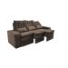 Sofá 3 Lugares Retrátil e Reclinável Cama inBox Senses 2,00m Velusoft Café