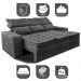 Sofá 3 Lugares Retrátil e Reclinável Cama inBox Senses 2,00m Velusoft Cinza