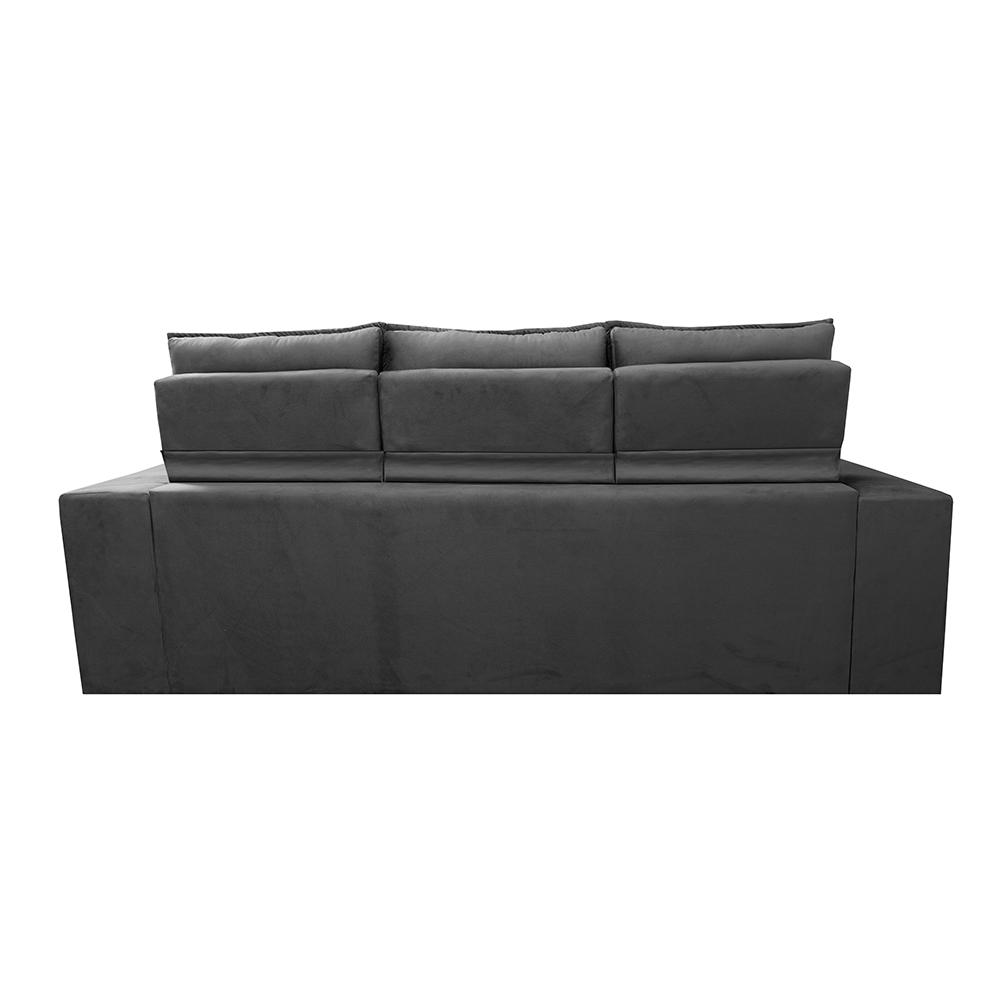 Sofá 3 Lugares Retrátil e Reclinável Cama inBox Senses 2,00m Velusoft Cinza
