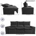 Sofá 3 Lugares Retrátil e Reclinável Cama inBox Senses 2,00m Velusoft Preto