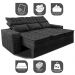 Sofá 3 Lugares Retrátil e Reclinável Cama inBox Senses 2,00m Velusoft Preto