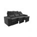 Sofá 3 Lugares Retrátil e Reclinável Cama inBox Senses 2,00m Velusoft Preto