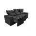 Sofá 3 Lugares Retrátil e Reclinável Cama inBox Senses 2,00m Velusoft Preto