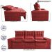Sofá 3 Lugares Retrátil e Reclinável Cama inBox Senses 2,00m Velusoft Vermelho