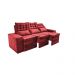 Sofá 3 Lugares Retrátil e Reclinável Cama inBox Senses 2,00m Velusoft Vermelho