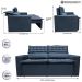 Sofá 3 Lugares Retrátil e Reclinável Cama inBox Slim 1,80m Velusoft Azul