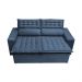 Sofá 3 Lugares Retrátil e Reclinável Cama inBox Slim 1,80m Velusoft Azul