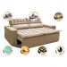Sofá 3 Lugares Retrátil e Reclinável Cama inBox Slim 1,80m Velusoft Bege