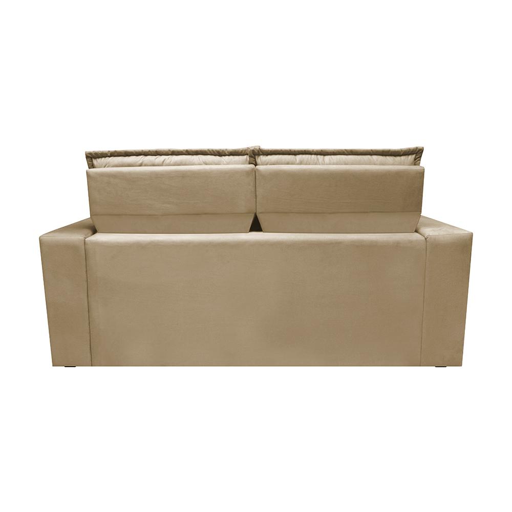 Sofá 3 Lugares Retrátil e Reclinável Cama inBox Slim 1,80m Velusoft Bege