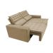 Sofá 3 Lugares Retrátil e Reclinável Cama inBox Slim 1,80m Velusoft Bege