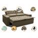 Sofá 3 Lugares Retrátil e Reclinável Cama inBox Slim 1,80m Velusoft Castor
