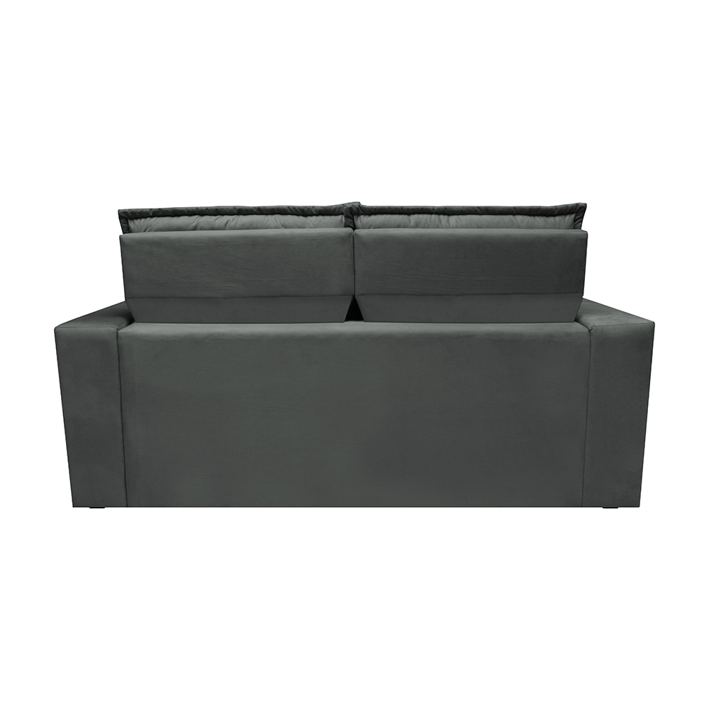Sofá 3 Lugares Retrátil e Reclinável Cama inBox Slim 1,80m Velusoft Cinza
