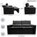 Sofá 3 Lugares Retrátil e Reclinável Cama inBox Slim 1,80m Velusoft Preto