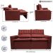 Sofá 3 Lugares Retrátil e Reclinável Cama inBox Slim 1,80m Velusoft Vermelho