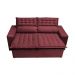 Sofá 3 Lugares Retrátil e Reclinável Cama inBox Slim 1,80m Velusoft Vinho
