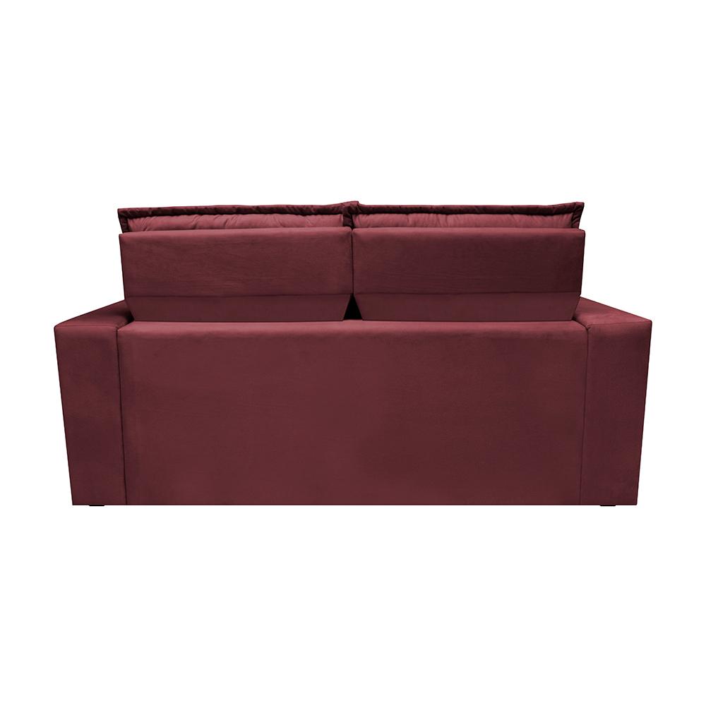 Sofá 3 Lugares Retrátil e Reclinável Cama inBox Slim 1,80m Velusoft Vinho
