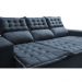 Sofá 3 Lugares Retrátil e Reclinável Cama inBox Slim 2,00m Velusoft Azul