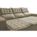 Sofá 3 Lugares Retrátil e Reclinável Cama inBox Slim 2,00m Velusoft Bege