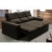 Sofá 3 Lugares Retrátil e Reclinável Cama inBox Slim 2,00m Velusoft Café
