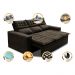 Sofá 3 Lugares Retrátil e Reclinável Cama inBox Slim 2,00m Velusoft Café
