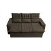 Sofá 3 Lugares Retrátil e Reclinável Cama inBox Slim 2,00m Velusoft Café