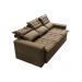 Sofá 3 Lugares Retrátil e Reclinável Cama inBox Slim 2,00m Velusoft Castor